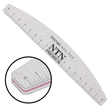 Zebra Boat Nail File with Ruler, 100/180, NTN Premium, Pack of 10