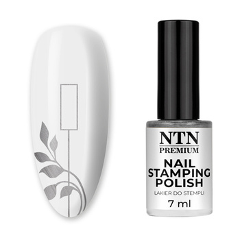 Esmalte para sellos y placas NTN Premium plateado, 7 ml, n.º 91