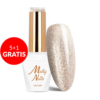 5+1 gratis Molly Nails Sensual Victoria HEMA/Di-HEMA-freier Hybridlack 8 g Nr. 207
