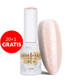 20 + 1 gratis LED/UV-Gel-Nagellack Molly Nails @Bouquet by Laskovska Sparkling Rose HEMA/Di-HEMA-frei 7 g