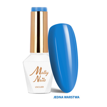Smalto ibrido Molly Nails Cocktails &amp; Drinks Blue Lagoon senza HEMA/Di-HEMA 8 g n. 13
