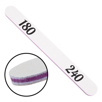 Lima de uñas recta violeta, grano medio 180/240 CU-06 Standard