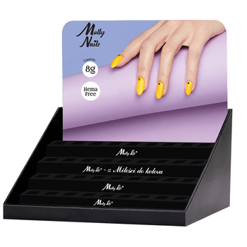 Display stand for 45 Molly Nails hybrid nail polishes, 8 g – empty