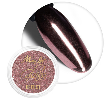 Spiegelglanz-Puder für die Nagelverzierung MollyLac Glass Effect Dark Golden Pink Nr. 5