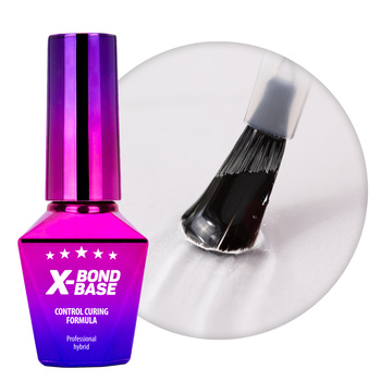 Base de manicura y pedicura que mejora la adherencia X-Bond Base de Molly Nails, sin HEMA ni Di-HEMA, transparente, 10 gramos