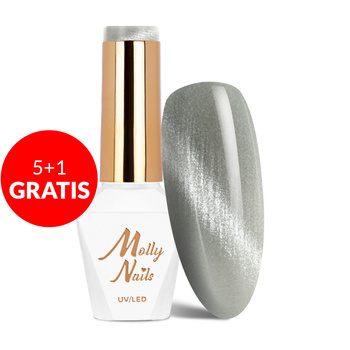 5+1 gratis Magnetischer Hybridlack mit Cat-Eye-Effekt Cat Eye Crystal Water Molly Nails HEMA/Di-HEMA-frei 8 g Nr. 161