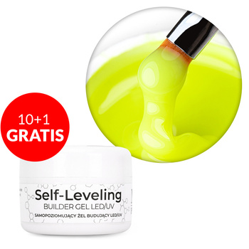 10 + 1 gratis. Gel de construcción autonivelante, duro y de densidad media, NTN Premium Yellow, sin HEMA ni Di-HEMA, 30 g