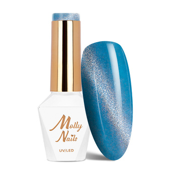 Molly Nails Hybrid-Nagellack Neon Flashy Cat Eye, HEMA-frei, 8 g, Nr. 176