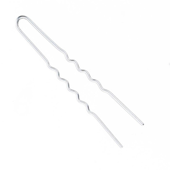 Horquillas para el pelo plateadas de 4,5 cm, 20 unidades
