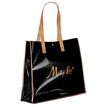 Black and gold XL MollyLac lunch bag