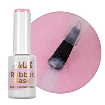 Base de caucho Rubber Base AlleLac Pink Bling sin HEMA ni Di-HEMA, 7 g, n.º 1