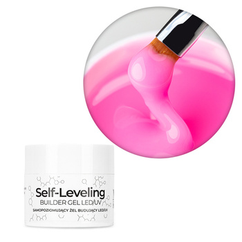 Gel de construction auto-nivelant, dur, de densité moyenne, Molly Nails Coffee Blush, sans HEMA/Di-HEMA, 50 g