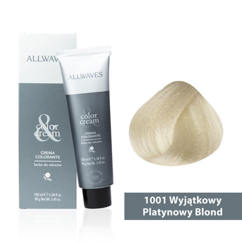Tinta per capelli Allwaves Cream Color esclusivo biondo platino 1001 100 ml