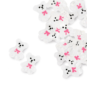Adornos para uñas con ositos en 3D n.º 4, 20 unidades