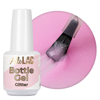 Gel para uñas en frasco con pincel Bottle Gel Glitter AlleLac Lily Glimmer 15 g