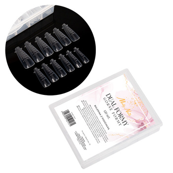 Plantillas superiores duales para la construcción de uñas con marca de referencia Molly Nails «Ballerina» YQ-3, 120 unidades