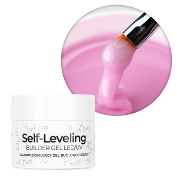 Gel de construction auto-nivelant, dur, de densité moyenne, Molly Nails Coffee Blush, sans HEMA/Di-HEMA, 50 g