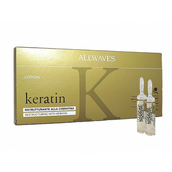 Ampollas rejuvenecedoras para el cabello Allwaves Keratin 12 x 10 ml