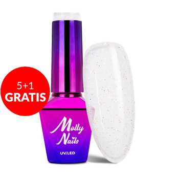 5+1 gratis: Molly Nails Hybridlack „Wedding Dream &amp; Champagne Dom Perignon“, 8 g, Nr. 380