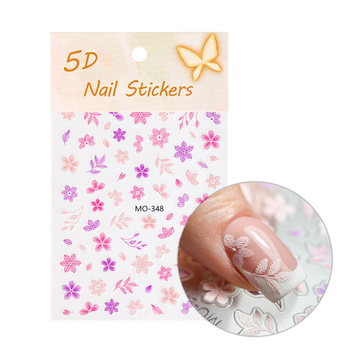 Adhesivos para uñas 5D con motivos florales MO-348