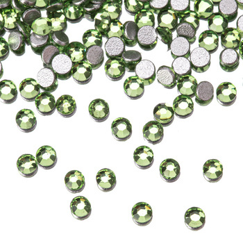 Glas-Strasssteine für Nägel SS3 Peridot ca. 50 Stück