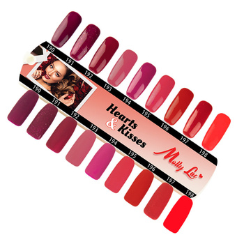Gabarit MollyLac Hearts Kisses brillant et mat 9 couleurs