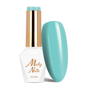 Molly Nails Blue Sky Ocean Blue HEMA/Di-HEMA Free Hybrid Nail Polish 8g No. 111