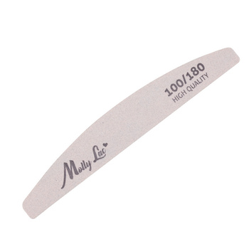Lima de uñas «Paquete Seguro» con forma de barquito y media luna MollyLac 100/180 zebra, 1 unidad