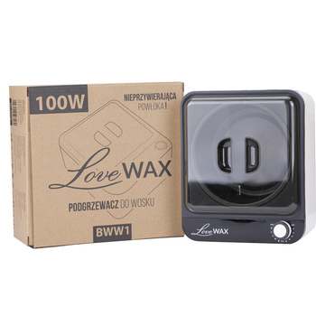 Wachserhitzer für Dosen mit Tefloneinsatz LoveWax BWW1, weiß-schwarz, 500 ml