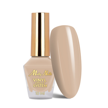 Esmalte clásico STEP 2: Color Lacquer Vinyl Effect System MollyNails Latte 10 ml