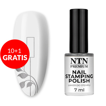 10 + 1 gratis: Esmalte para sellos y placas NTN Premium plateado, 7 ml, n.º 91