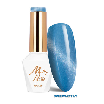Esmalte híbrido LED/UV Gel Polish Cat Eye Pastel n.º 272 Sky Molly Nails sin HEMA/Di-HEMA, 8 g