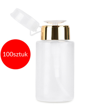 100 unidades. Dosificador con bomba para líquidos, color dorado, 150 ml