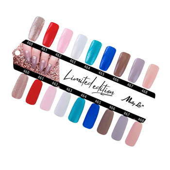 Carta de colores MollyLac Limited Edition, brillante y mate, 9 colores, n.º 460 - 468