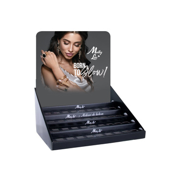 Display stand for 45 MollyLac Born to Glow hybrid nail polishes, 5 ml – empty