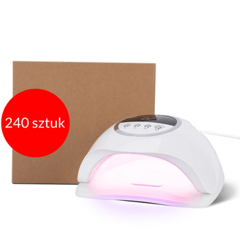240 unidades. Lámpara UV/LED para uñas de 258 W, marca No Name, para esmaltes híbridos, geles y acrilogel, color blanco, modelo X20 MAX