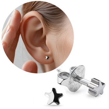 Studex Plus Silver Star Earrings