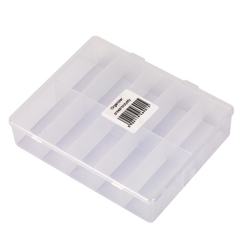 Transparente Aufbewahrungsbox mit 10 Fächern für Schmuck