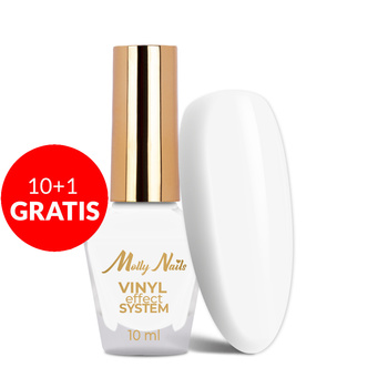10+1 Free Classic Nail Polish STEP 2: Color Lacquer Vinyl Effect System MollyNails White 10 ml