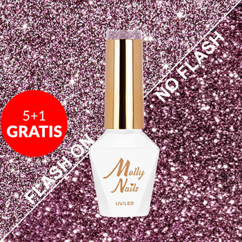 5+1 gratis Smalto ibrido Molly Nails Flashing Lights Prestige HEMA/Di-HEMA Free 8 g n. 561