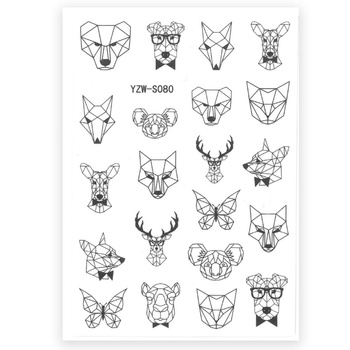 Adhesivos para uñas con motivos de animales YZW-S080