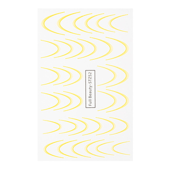 Adhesivos gradientes para uñas / French / Ombre / Línea de sonrisa francesa, 34 unidades, amarillos, STZ52