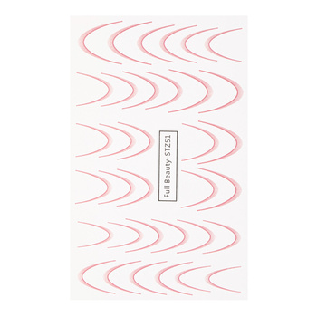 Adhesivos gradientes para uñas / French / Ombré / Línea de sonrisa francesa, 34 unidades, color rosa, STZ51