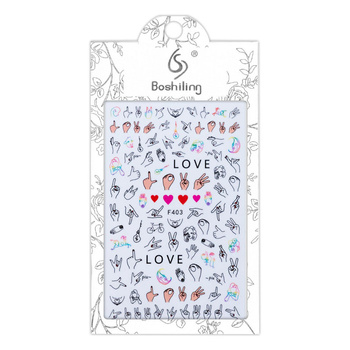 Adesivi per unghie sottili autoadesivi di San Valentino F403