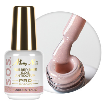 Kautschukbasis für elastische Nägel, Maniküre und Pediküre, zur Verzierung – S.O.S. Antidotum Pro Salon Molly Nails Endless Flame 15 g