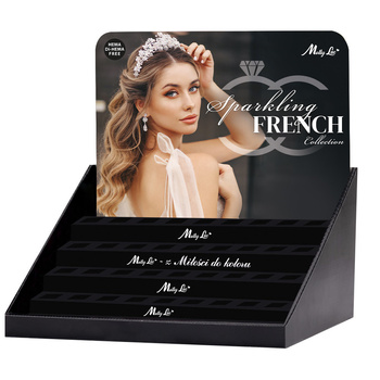 Display stand for 45 MollyLac Sparkling French hybrid nail polishes, 5 g – empty