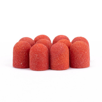 Cappucci per pedicure 13 mm, grana 150, 10 pezzi, Fabric Podo AlleMed, arancione