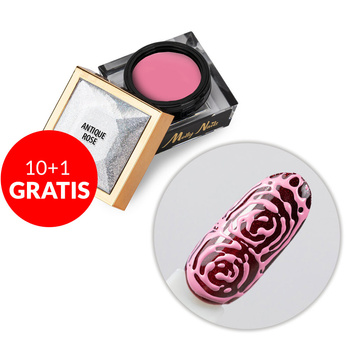 10 + 1 gratuit Creative Flow Color Gel  - gel créatif pour NailArt permettant de réaliser des motifs fondants et délicats Molly Nails Antique Rose sans HEMA/Di-HEMA 5 g