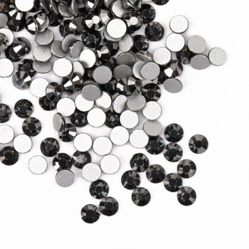 Strass para uñas de cristal SS10 Jet Hematite, aprox. 50 unidades.