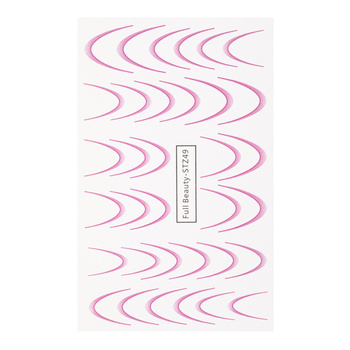 Adhesivos gradientes para uñas / French / Ombré / Línea de sonrisa francesa, 34 unidades, color rosa, STZ49
